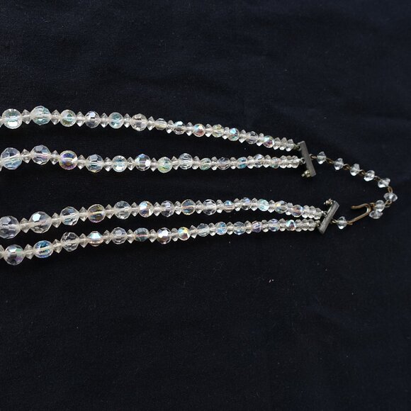 Two 1960s Vintage Crystal Necklaces 17"-19" - Picture 13 of 16